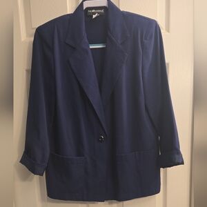 Vintage Sag Harbor navy blue blazer, 4 petite
